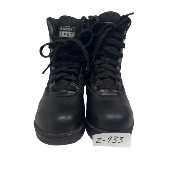 Original Swat Boots Womens Sz 6 Black Leather Canvas Tactical Military Combat - Picture 12 of 14